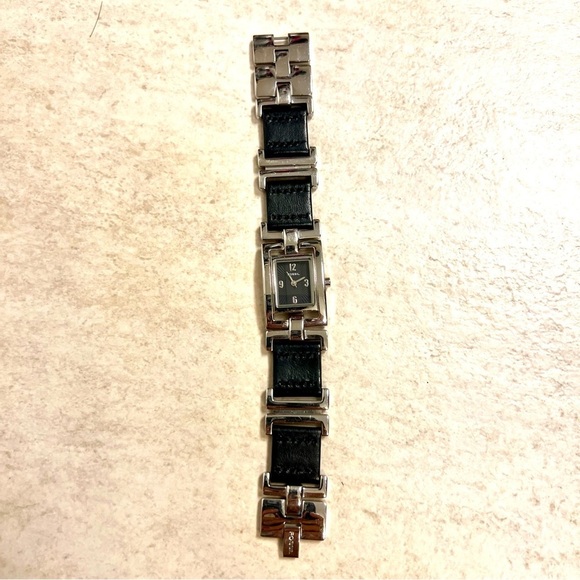 Fossil ES1851 Stainless Steel 50m Water Resistant Woman's Watch Black leather - Picture 2 of 12